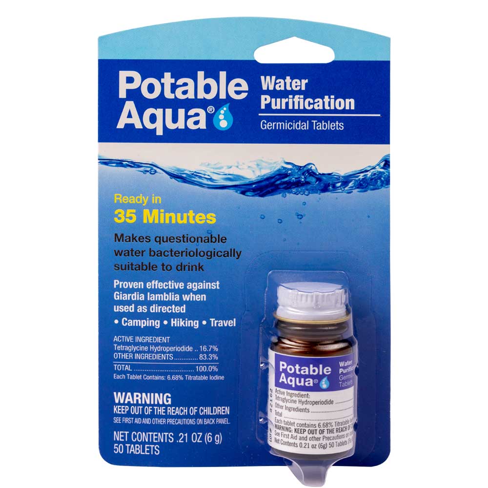50 Water Purification Tablets | Drinking Water Germicidal Treatment ...