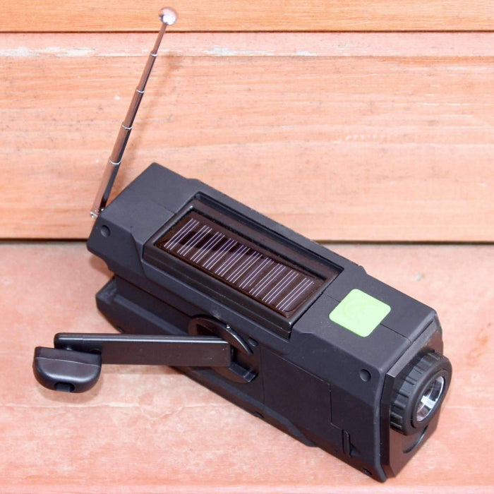 Solar Flashlight & AM/FM/Weather Radio w/ Hand Crank – Be Prepared ...